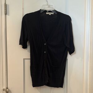 LOFT Blue Cardigan Sweater V-Neck Lightweight